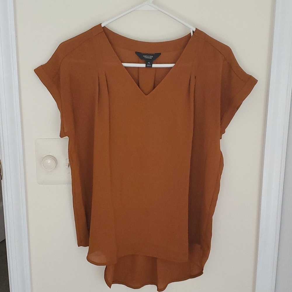 Vera Wang Mustard Blouse